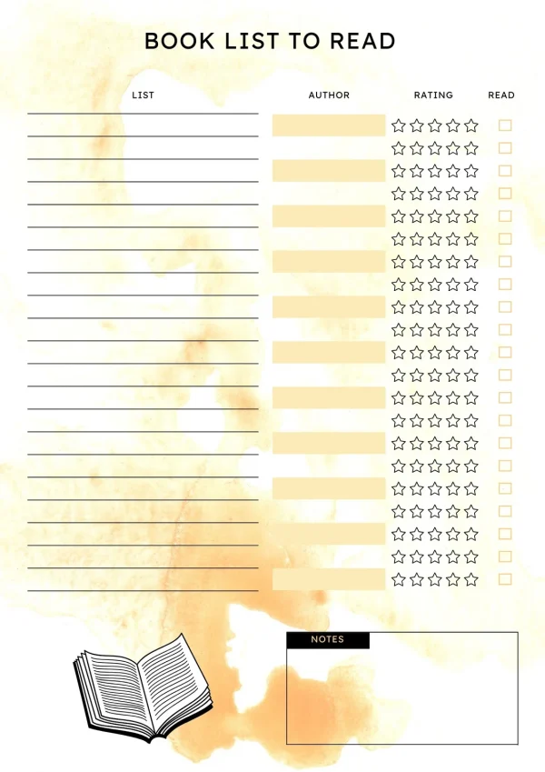Reading List & Notes Page