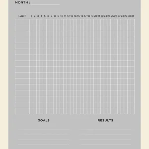 Monthly Habit Tracker Grid
