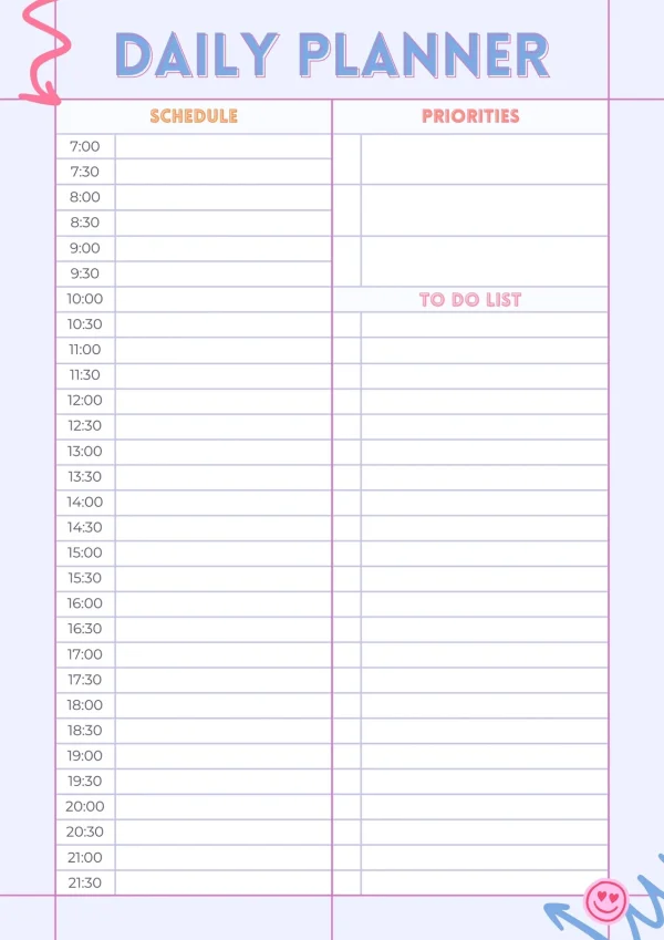 Hourly Schedule Printable