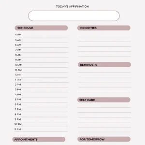Minimalist Daily Planner (Undated)